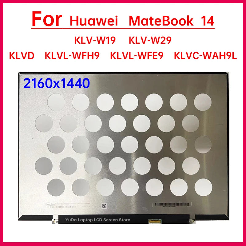 14" Laptop LCD Screen For HUAWEI MateBook 14 KLV-W19 KLV-W29 KLVD KLVL-WFH9 KLVL-WFE9 KLVC-WAH9L Digitizer Assembly Replacement HUAWEI laptop repair parts