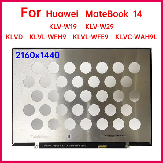 14" Laptop LCD Screen For HUAWEI MateBook 14 KLV-W19 KLV-W29 KLVD KLVL-WFH9 KLVL-WFE9 KLVC-WAH9L Digitizer Assembly Replacement HUAWEI laptop repair parts