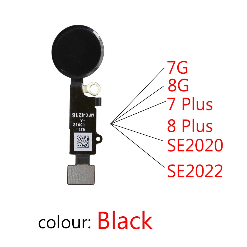 1set For iPhone 7 8 Plus Waterproof+ Universal Home Button + Home Touch ID Return Fingerprint Button Motherboard Connector Flex iPhone phone repair parts