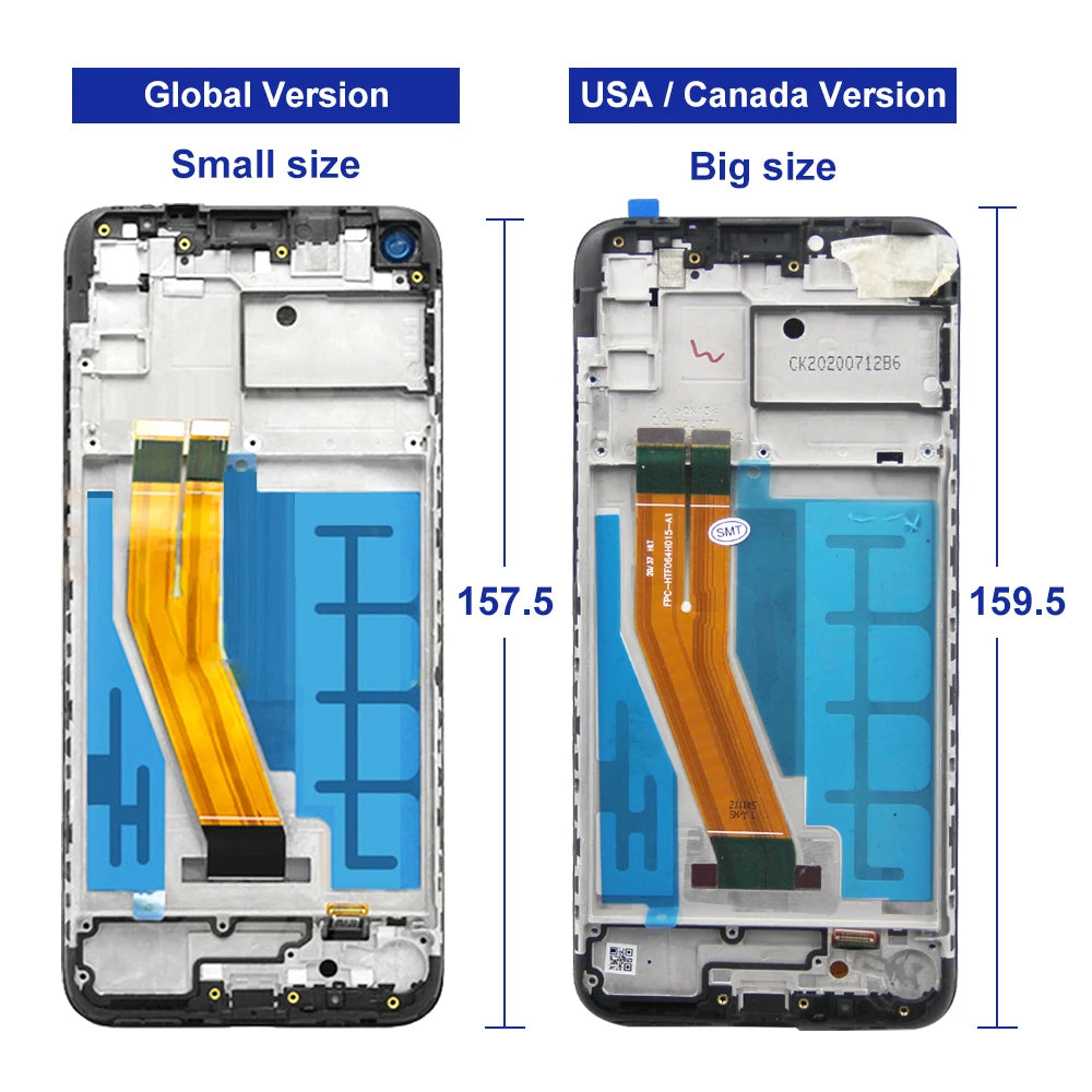 6.4'' M11 Display Screen with Frame, for Samsung Galaxy M11 M115 M115F Lcd Display Touch Screen Digitizer Assembly Replacement Samsung phone repair parts