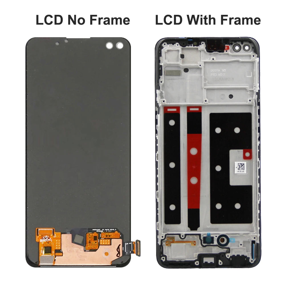 6.4" Amoled Screen for Oppo A93 CPH2121 CPH2123 Lcd Display Digital Touch Screen with Frame Assembly for Oppo A93 Replacement OPPO phone repair parts