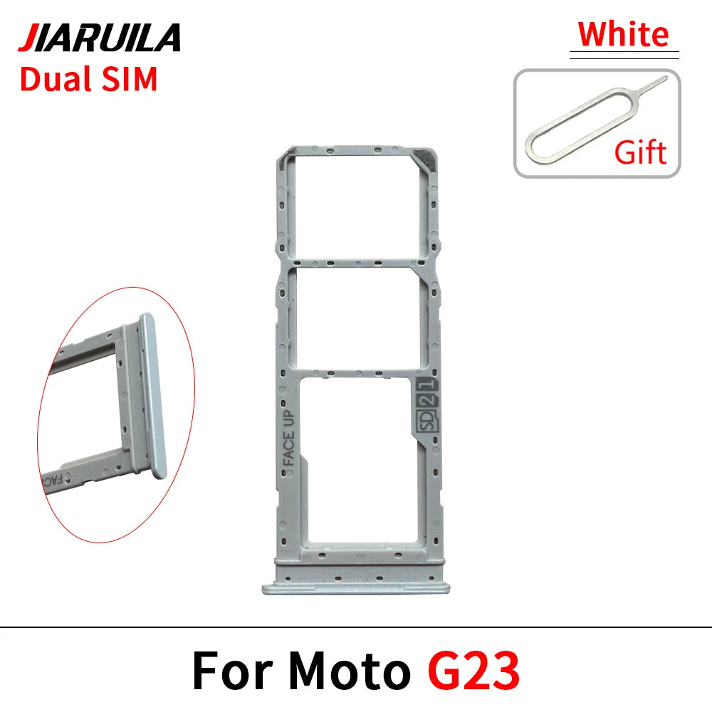Micro Nano SIM Card Holder Tray Slot Holder Adapter Socket For Motorola Moto G13 G23 G53 G73 G84 Motorola phone repair parts