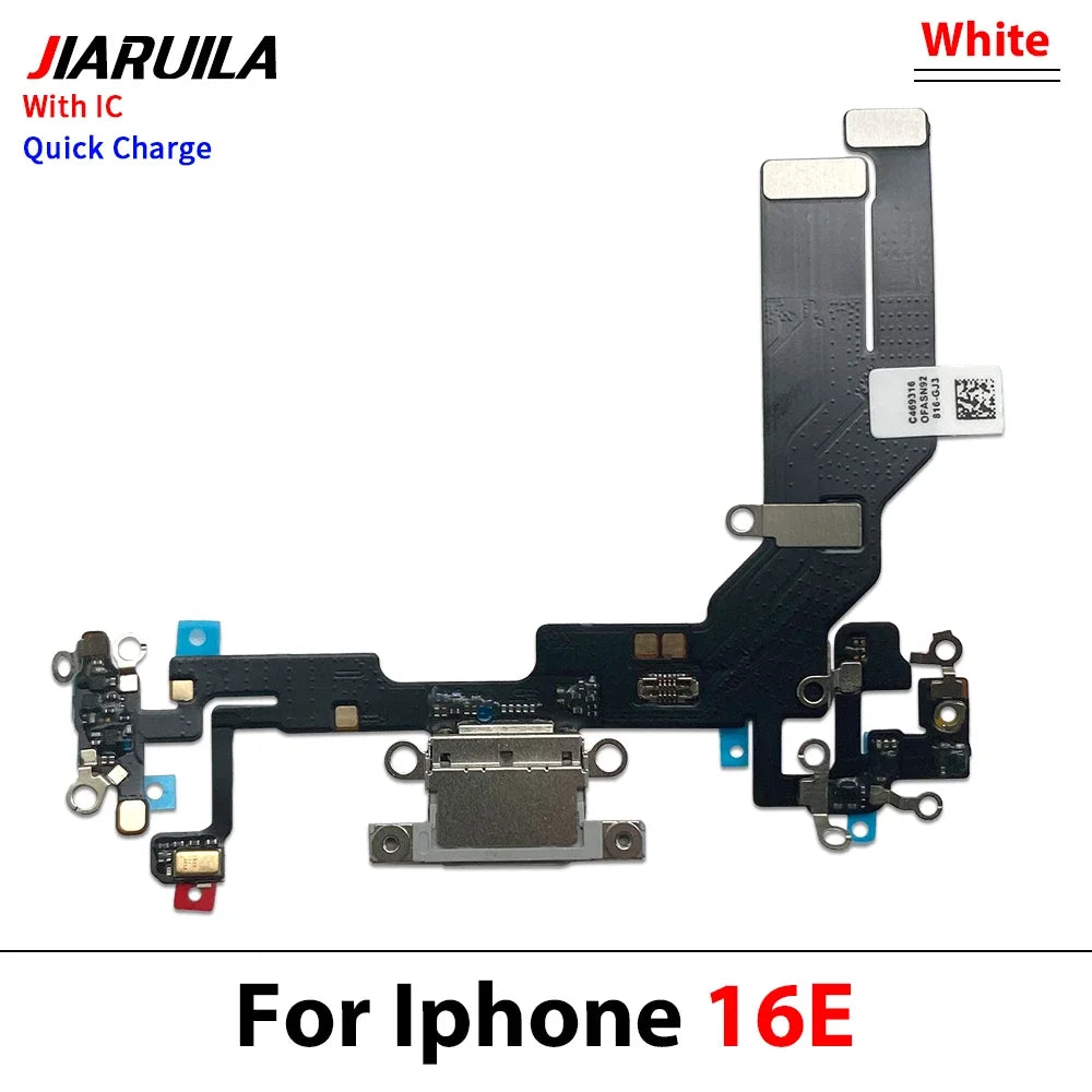 New For iPhone 17 / For iPhone 16E USB Micro Charger Charging Port Dock Connector Microphone Board Flex Cable iPhone phone repair parts