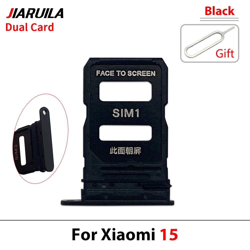 10Pcs/Lot, Micro Nano SIM Card Holder Tray Slot Holder Adapter Socket For Xiaomi Mi 14 14T 15 15T Pro Ultra  Xiaomi  Xiao mi phone repair parts