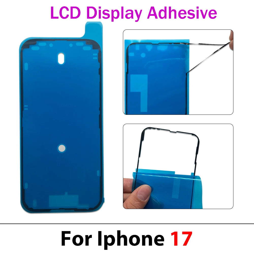 Back Cover Side Waterproof Seal Sticker For iPhone 15 16 17 Pro Max 15 Plus Air Front LCD Adhesive Seal Tape Glue Repair Sticker iPhone phone repair parts