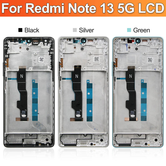 Screen Assembly for Redmi Note 13 2312DRAABG Lcd Display Touch Screen for Redmi Note 13 5G Screen with Frame Replacement Parts Xiaomi phone repair parts