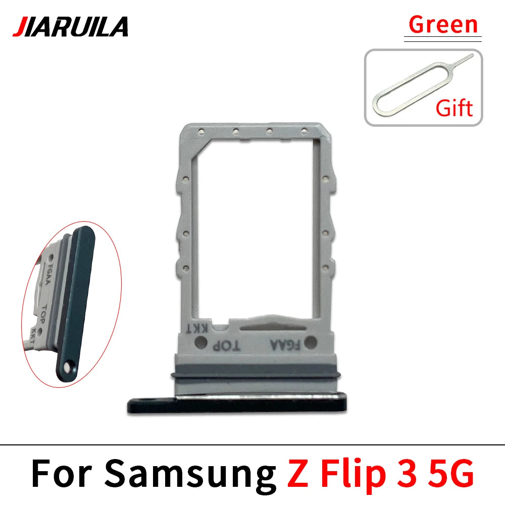 10Pcs/Lot, New For Samsung Z Flip 2 3 4 5 6 5G F711 F721 F731 F741 SIM Card Tray Slot Holder Adapter Accessories Samsung phone repair parts