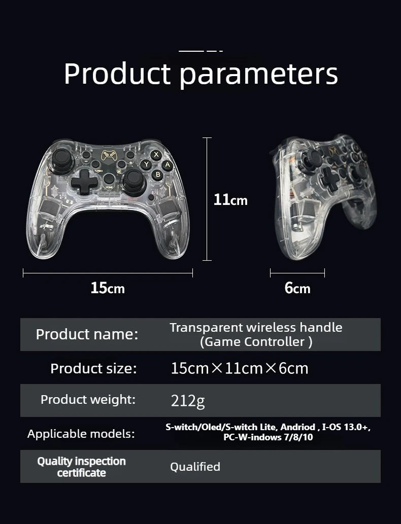 Wireless Bluetooth game controller Console Joypad Joystick for N-intendo S-witch Pro PC mobile phones vibration wake-up Gamepad  Game console accessories