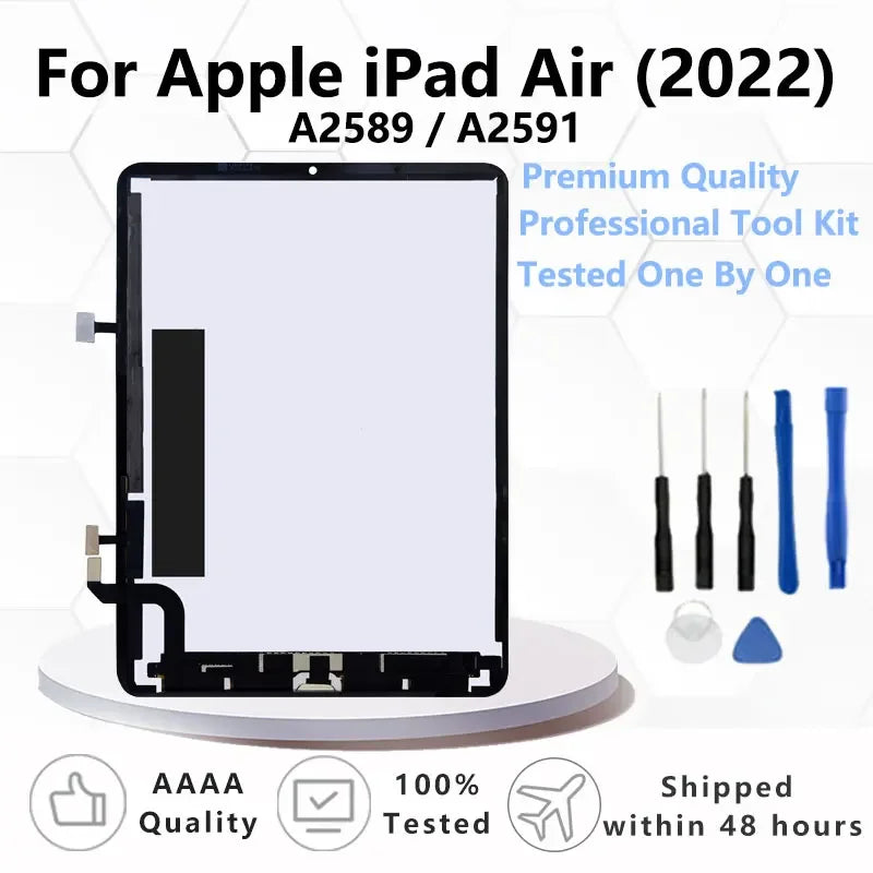 NEW For  Apple iPad Air 2022 5th Gen Touch Screen Digitizer Glass Panel & LCD Display Assembly Replacement For iPad A2589 /A2591  iPad repair parts