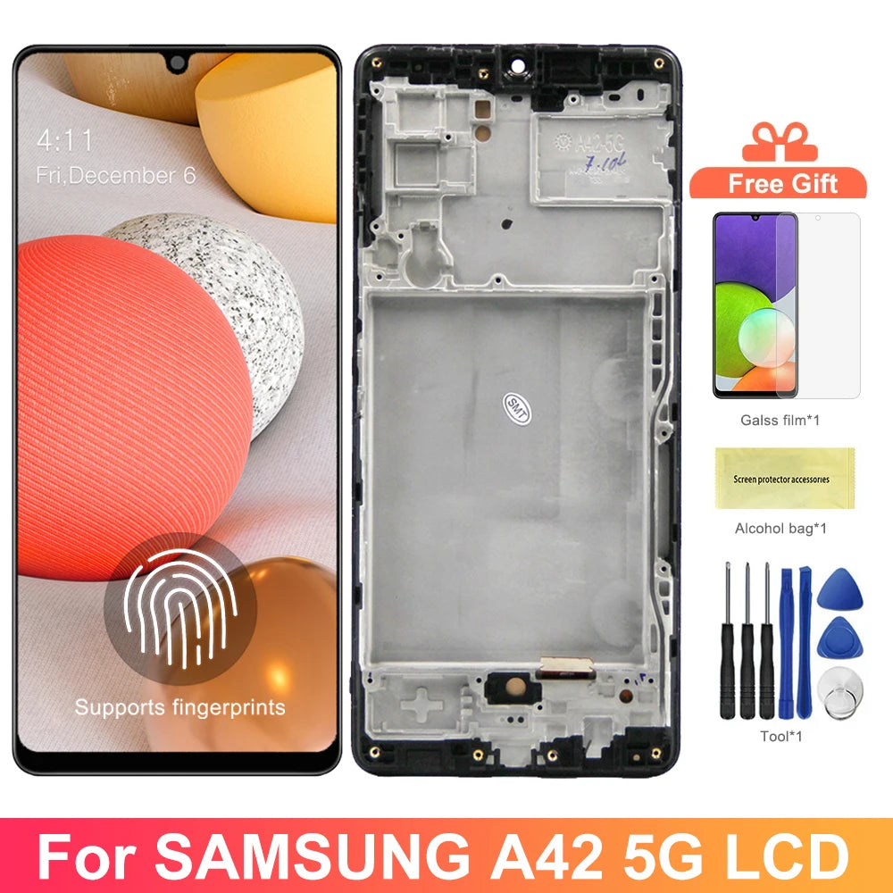 AMOLED for Samsung Galaxy A42 5G A426B A426B/DS LCD Display Digital Touch Screen for Samsung Galaxy A42 5G Screen Replacement Samsung phone repair parts