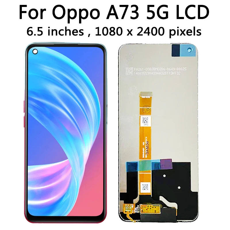 6.5" High Quality For Oppo A73 5G CPH2161 LCD Display Touch Screen For Oppo A73 5G LCD Assembly Replacement Display Digitizer  Oppo phone repair parts