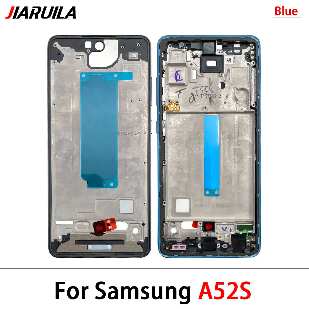 New Front Housing LCD Display Frame For Samsung A02 A02s A12 A22 A32 A52 A52s A72 4G 5G Housing Middle Frame Bezel Plate Cover Samsung phone repair parts