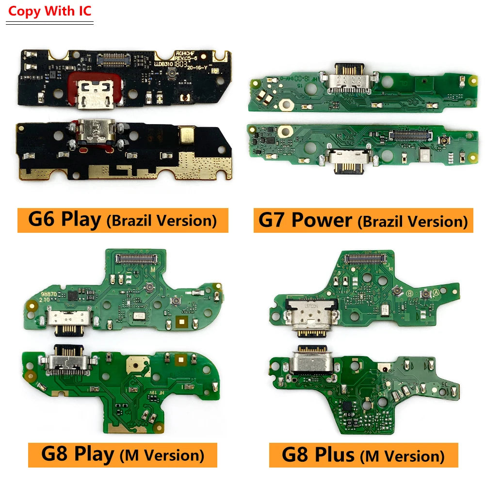 10Pcs/Lot, Dock Connector Micro USB Charger Charging Port Flex Cable Microphone Board For Moto G4 G5 G9 G8 G7 G6 Play Plus Power Motorola phone repair parts