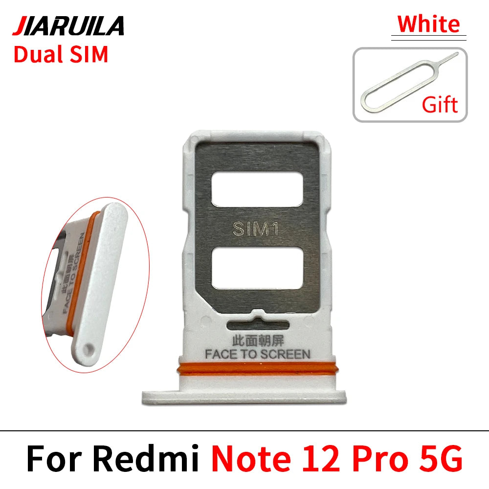 10Pcs, Micro Nano SIM Card Holder Tray Slot Holder Adapter Socket For Xiaomi Redmi Note 12 12s Pro Plus 4G 5G  Xiaomi  Xiao mi phone repair parts