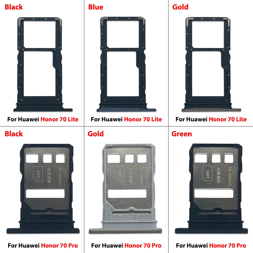 New For Huawei Honor 50 60 70 80 90 Pro Se Lite Plus 5G SIM Card Slot SD Card Tray Holder Adapter Huawei phone repair parts