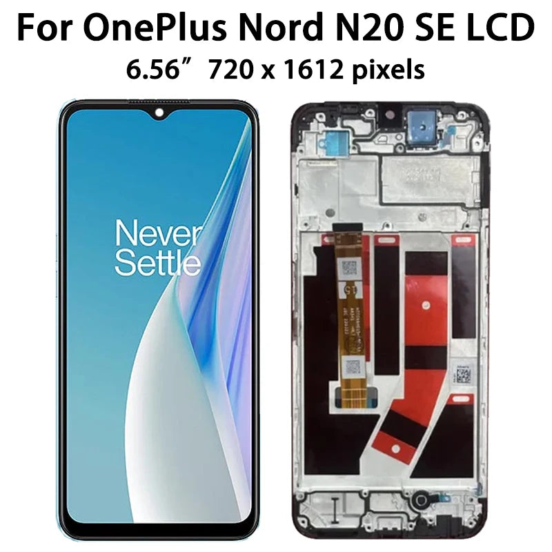 CPH2469 Display Screen With Frame For OnePlus Nord N20 SE N20SE LCD Screen Display Frame+Touch Panel Digitizer Replacement Parts  OnePlus phone repair parts