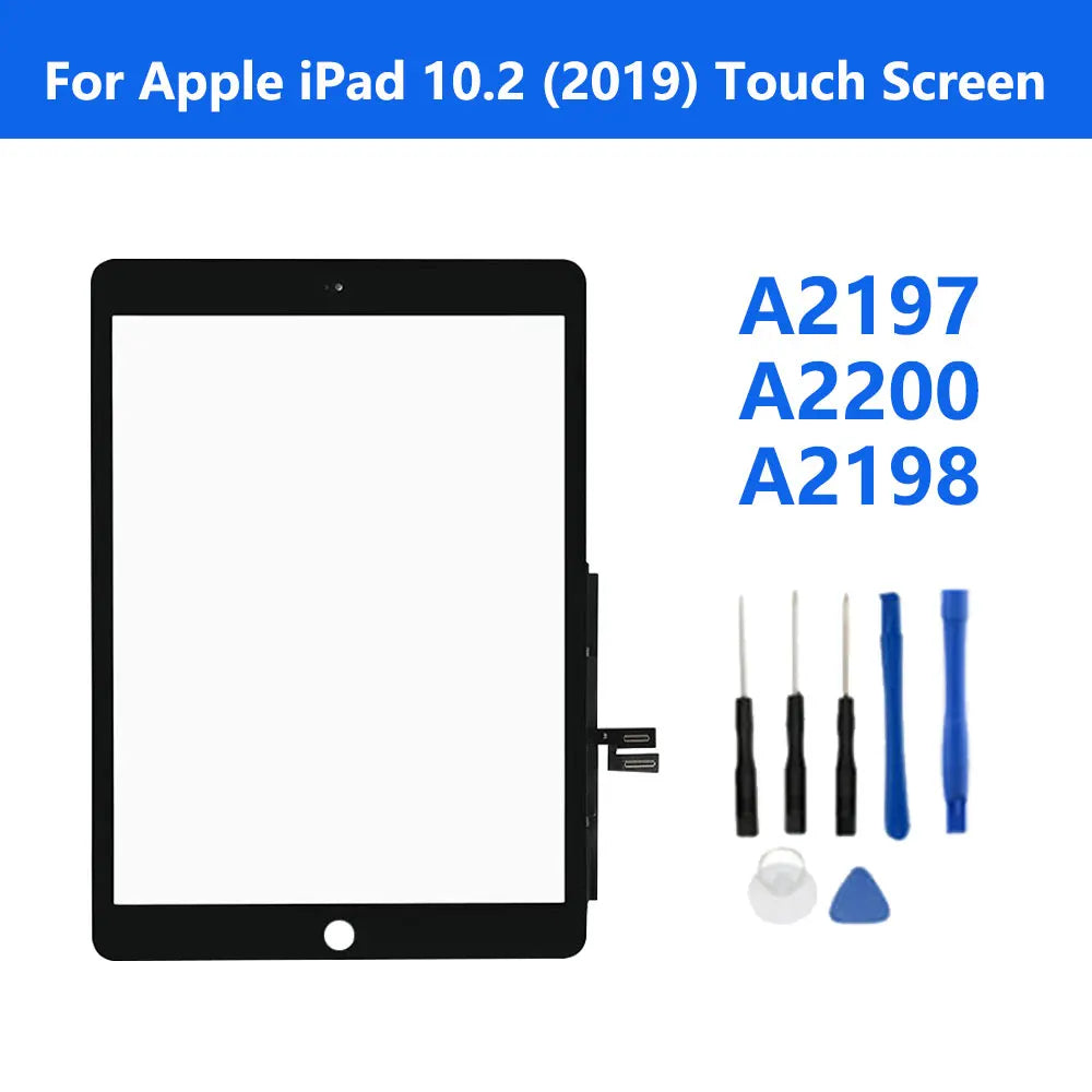 For Apple iPad 10.2 (2019) Touch Screen Digitizer Glass Panel LCD Display For iPad 10.2 (2019) A2197/A2200/A2198 Tablet Screen  iPad repair parts