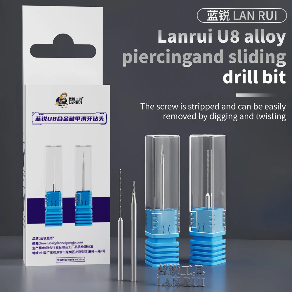 Lanrui Alloy Piercing And Sliding Drill Bit Used for Mobile Phones ipad Removing Stripped Thread Screws Quickly tools kit set Professional Repair Tools