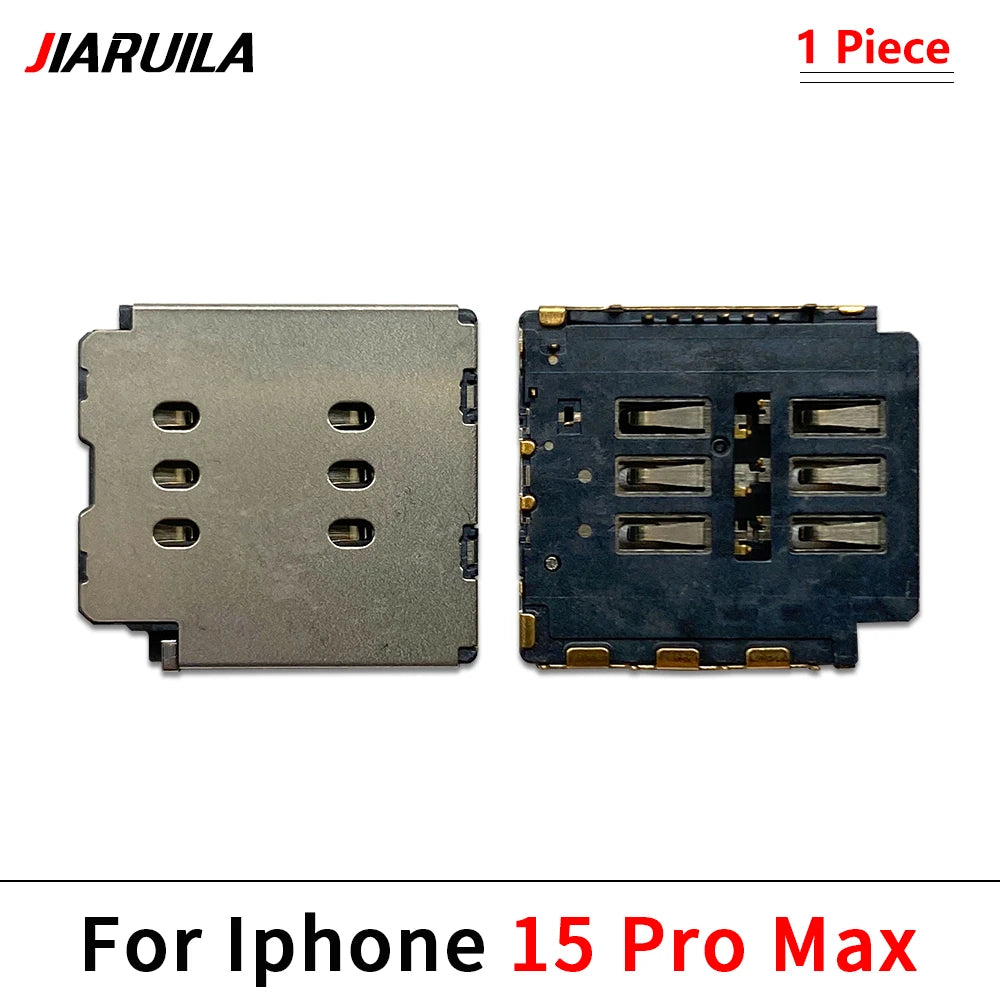 New SIM Card Reader For iPhone 11 12 13 14 15 Pro Max Plus Mini Dual SIM Card Slot Socket Inner Adapter With Flex Cable iPhone phone repair parts