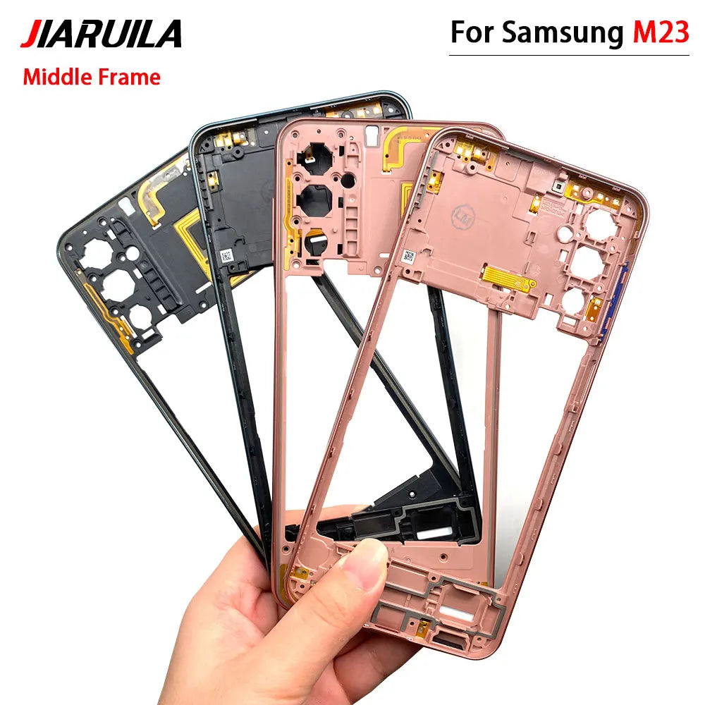 New Middle Frame For Samsung M23 M52 M53 M51 M54 M62 M35 5G M526B M536B M625F Door Housing Bezel Repair Parts Samsung phone repair parts