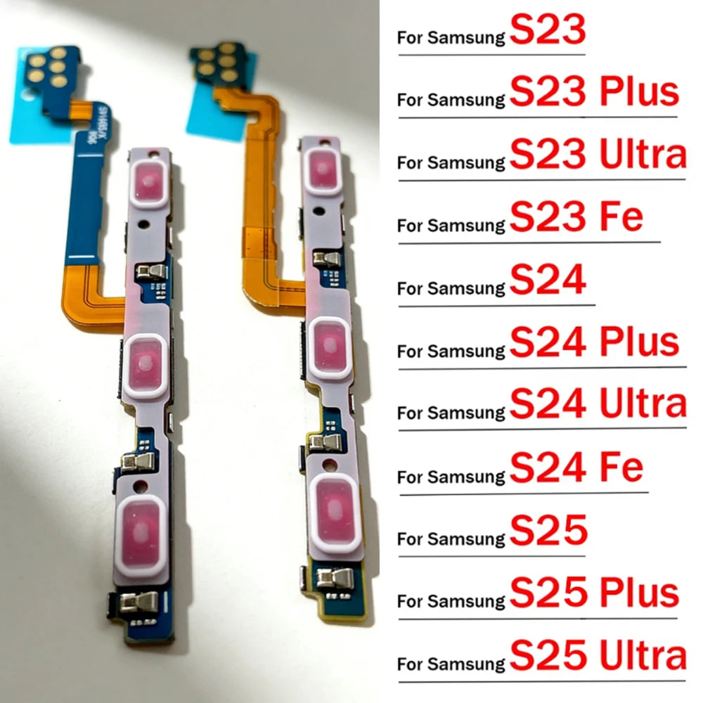 OEM Power On Off Volume Button Flex Cable For Samsung S25 S24 S23 S22 Plus Ultra S24 Fe S23 Fe With Waterproof Samsung phone repair parts