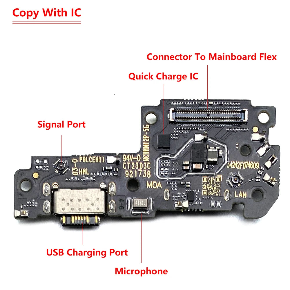 For Xiaomi Poco X5 X6 Pro Redmi Note 12 13 Pro Plus 4G 5G Dock Connector USB Charger Charging Port Flex Cable Board With Micro  Xiaomi  Xiao mi phone repair parts