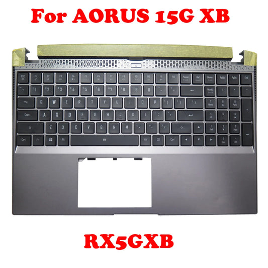 Laptop Grey PalmRest&Keyboard For Gigabyte For AORUS 15G XB RX5GXB 27363-5GXB0-J20S GC-KBMCUO 27363-5GXB0-J21S English US Gigabyte laptop repair parts