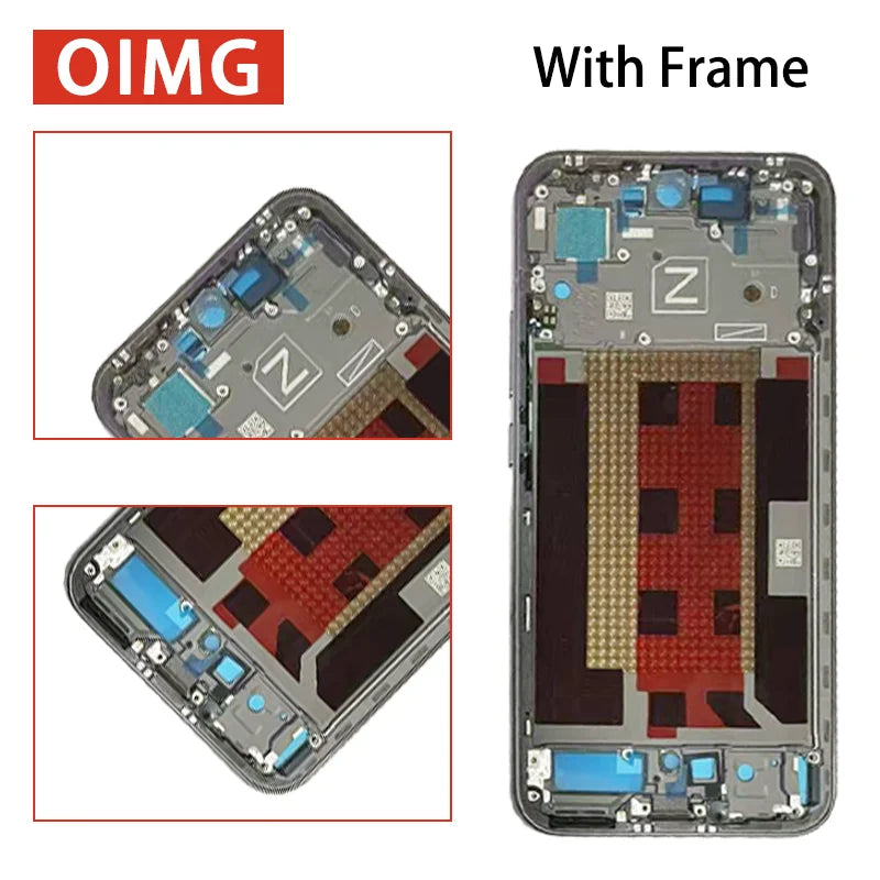 6.59"AMOLED For Oppo Reno13 Reno 13 5G LCD Display Screen Touch Digitizer Assembly CPH2689 PKM110 Display With Frame Oppo phone repair parts Realme phone repair parts