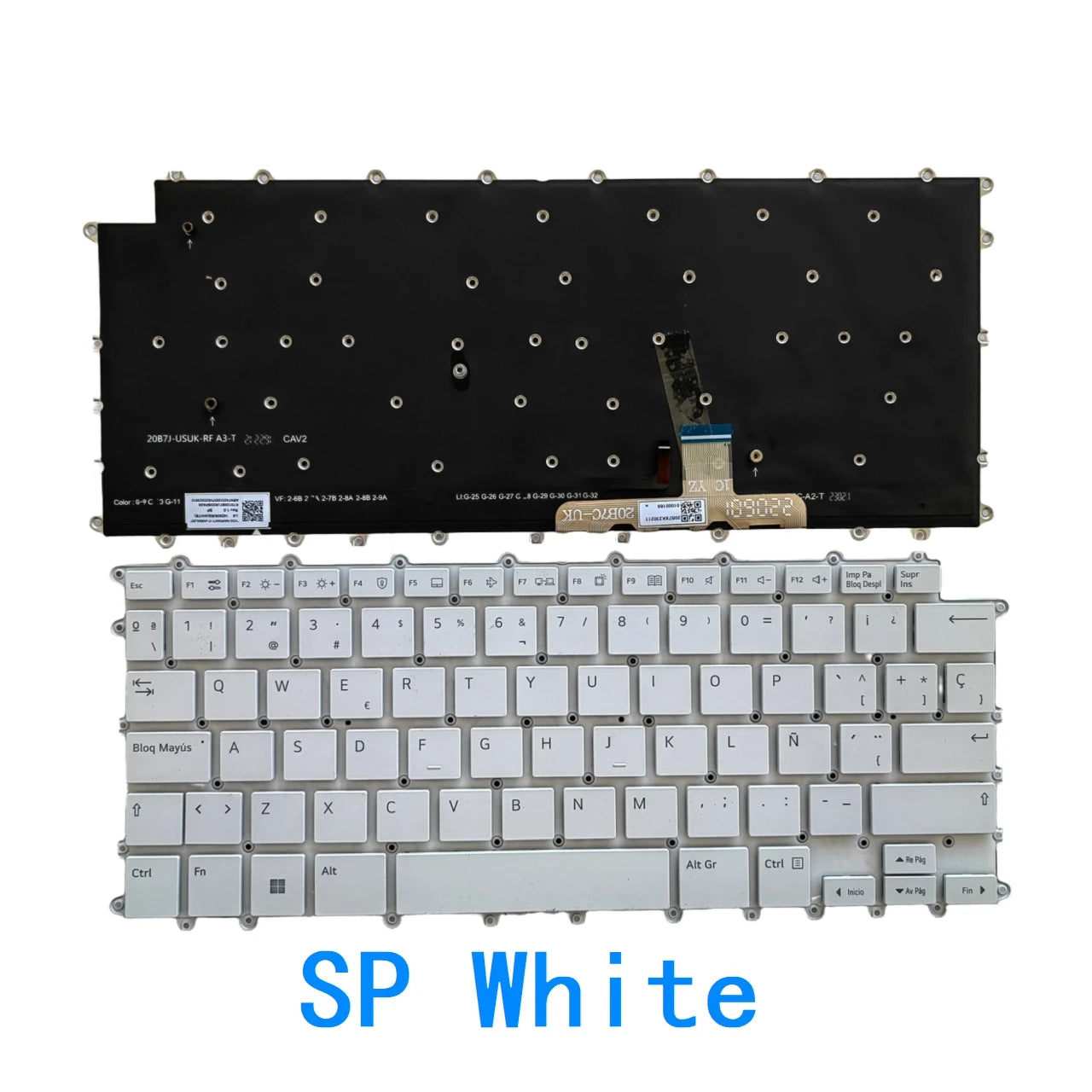 New Spanish UK Language  Backlit Keyboard For LG gram 14 2023 14Z90R 14ZD90R Notebook PC Replacement Keyboard LG laptop repair parts