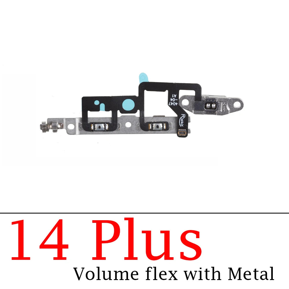 1pcs For iPhone 14 15 Pro Max Power Volume Buttons Key Switch Flex Cable With Metal Material Replacement Parts iPhone phone repair parts