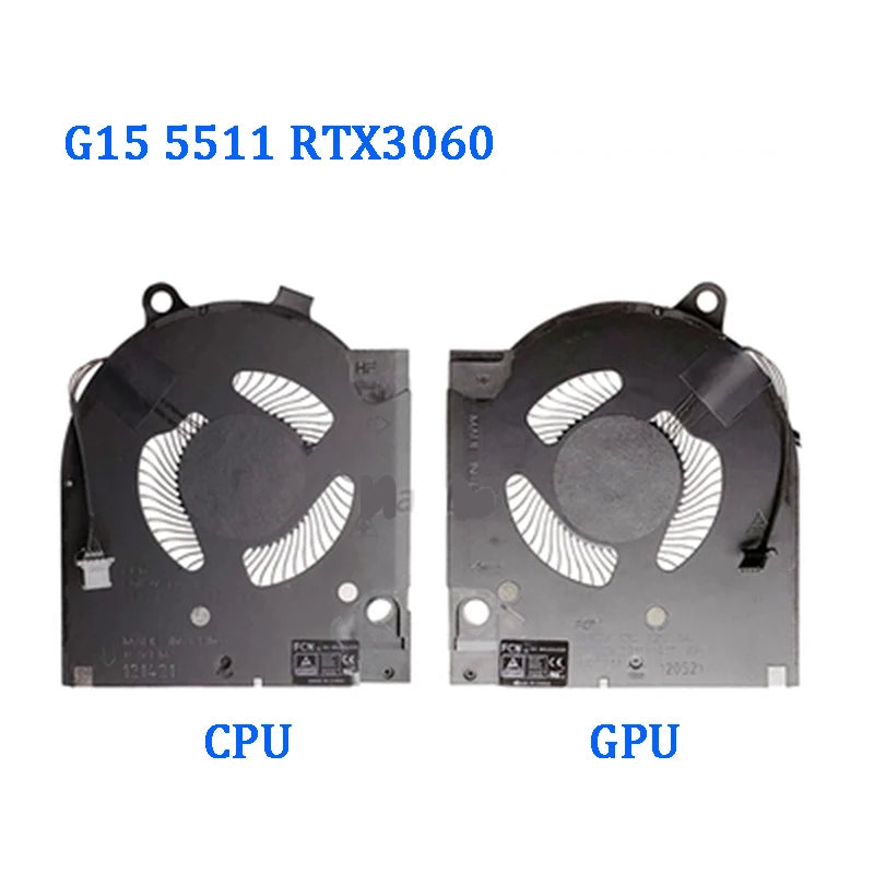 NEW ORIGINAL Laptop CPU GPU Cooling Fan For DELL G15 5510 5511 5515 2021 RTX3050 RTX3060 RTX3070 CN-0203MH  Dell laptop repair parts