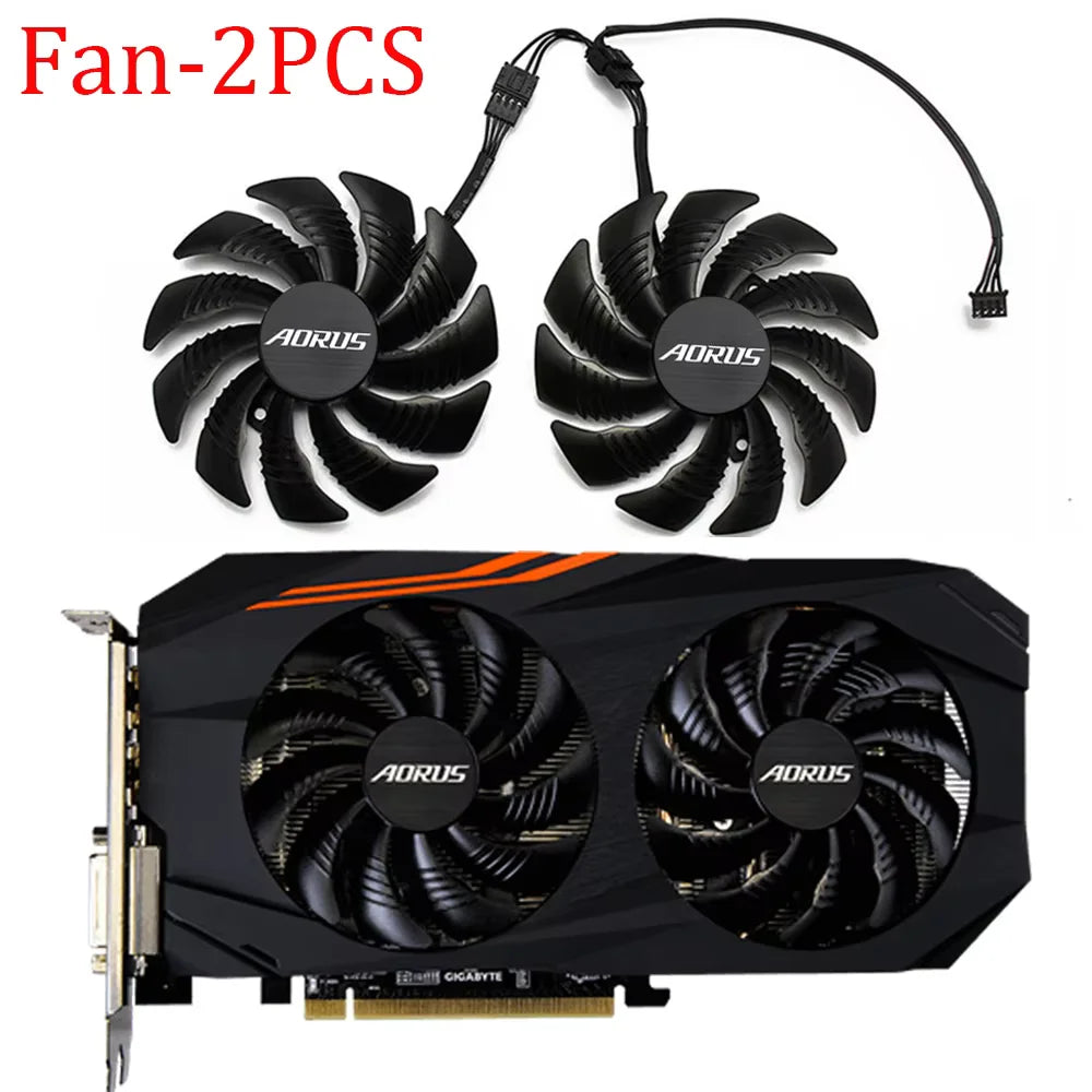 For Gigabyte AORUS Radeon RX 570 580 Graphics Card Cooling Fan RX570 RX580 88MM T129215SU PLD09210S12HH Video Card Fan Gigabyte laptop repair parts