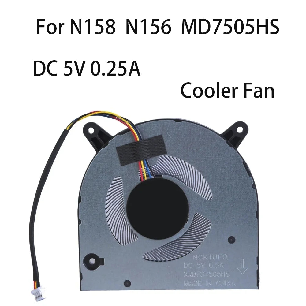 Original CPU Cooling Fan For Sword Dance N158 N156 MD7505HS DC 5V 0.25A Teclast F15 Pro MIKO Kuu Yepbook Cooyes P30 P35 P50 P60 MSI laptop repair parts