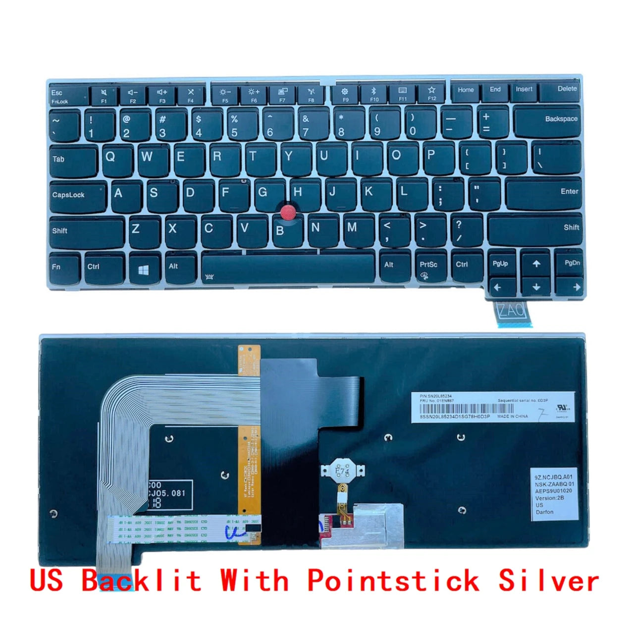 New US Russian Spanish Latin Laptop Backlit Keyboard For Lenovo Thinkpad T470S Notebook PC Replacement F10 with Bluetooth Lenovo laptop repair parts