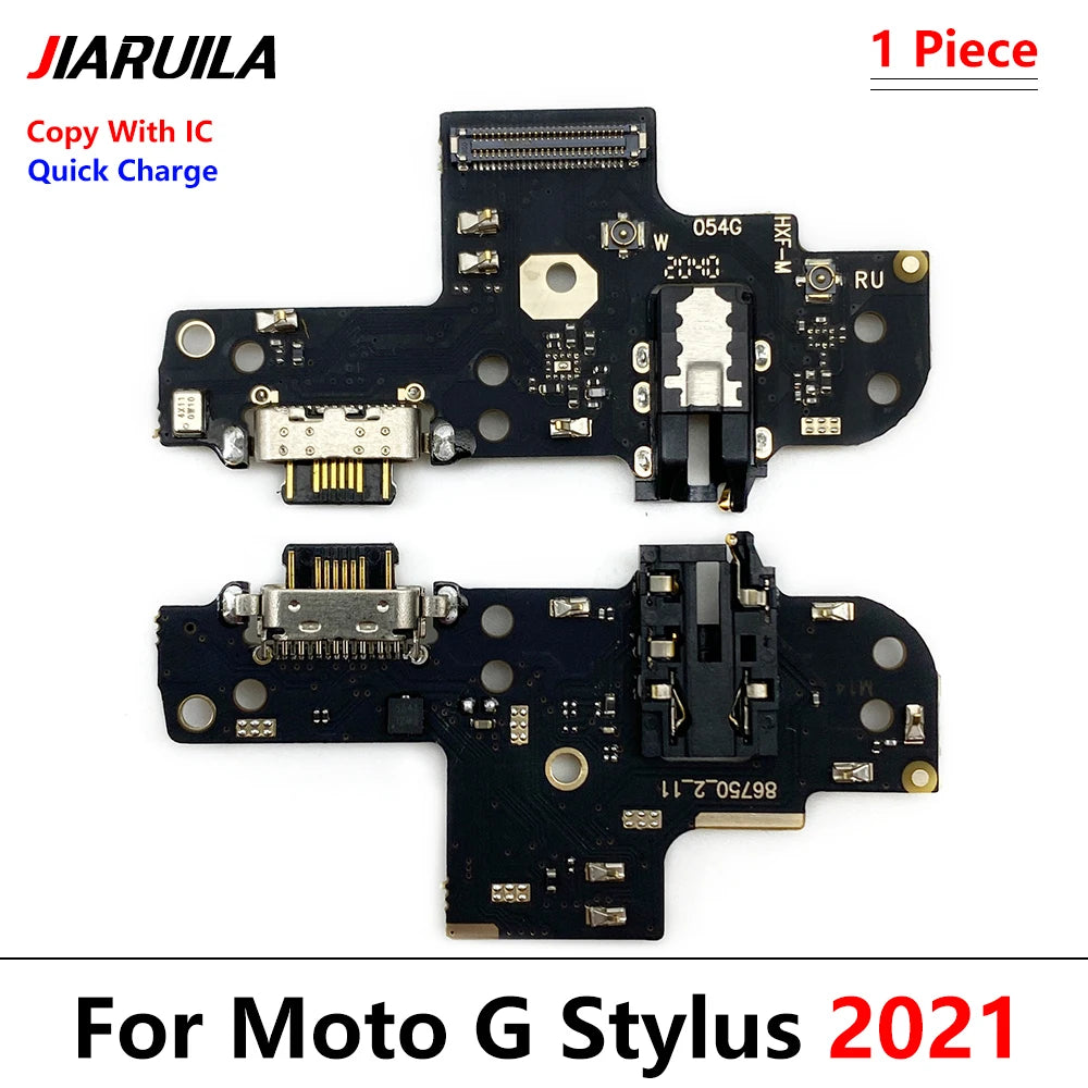 10Pcs, USB Charging Connector Board Port Dock Flex Cable For Moto G Stylus Power Play Pure G 5G Plus 2020 2021 2022 2023 2024 Motorola phone repair parts