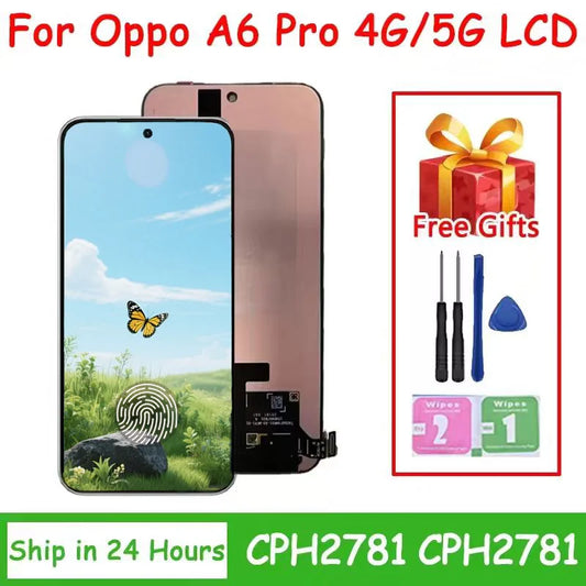 6.57"Amoled For Oppo A6 Pro 4G CPH2799 LCD Display Touch Sceen Digitizer For Oppo A6Pro 5G CPH2781 Display Replacement Oppo phone repair parts Realme phone repair parts