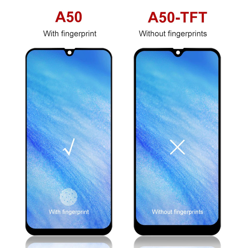 A50 Display Screen With Frame Assembly for Samsung Galaxy A50 A505 A505F/DS LCD Display Digital Touch Screen Replacement Samsung phone repair parts