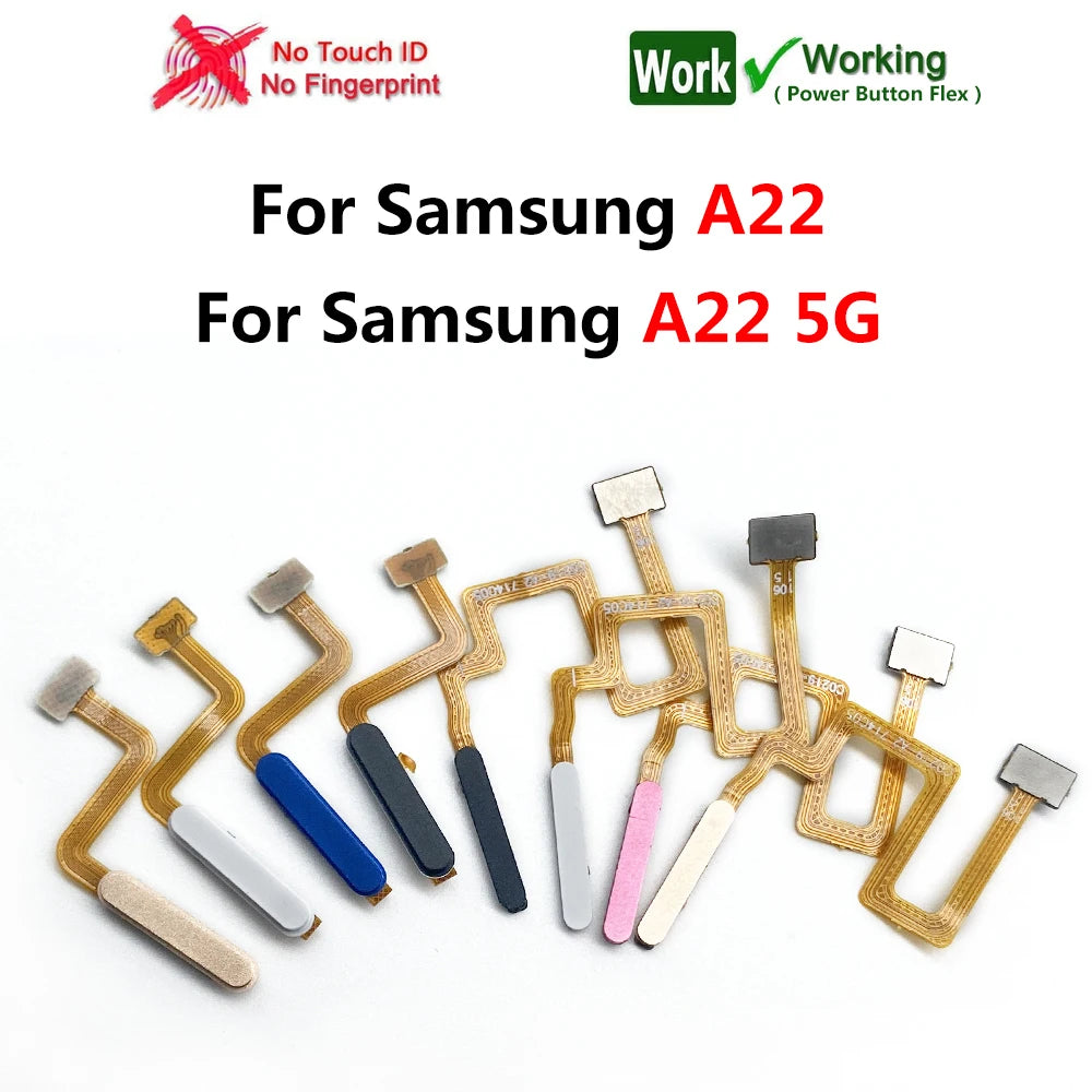 New For Samsung A12 A22 A32 4G 5G Fingerprint Sensor Home Return Key Menu Button Flex Ribbon Cable Samsung phone repair parts