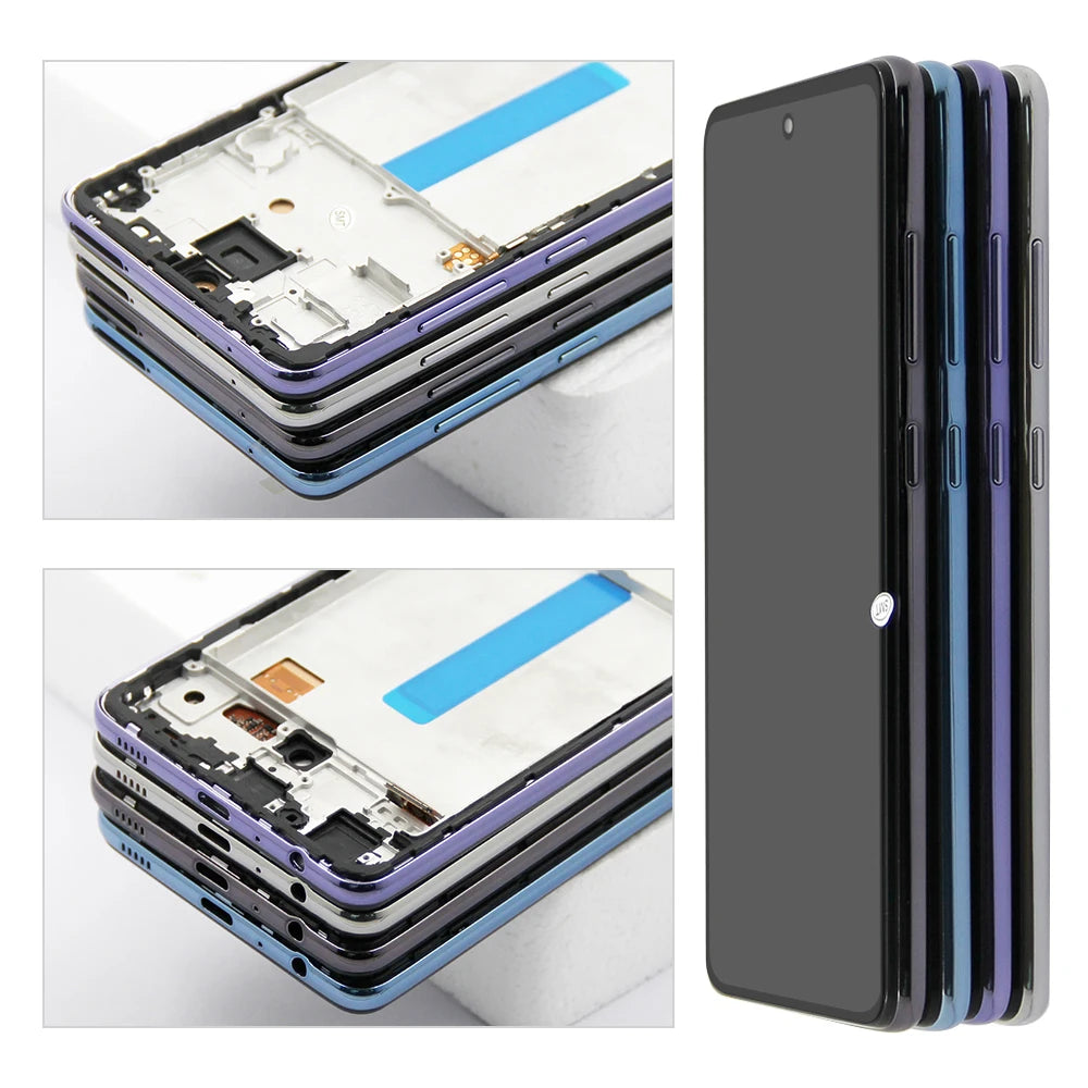 A52S 5G Display Screen Replacement, for Samsung Galaxy A52s 5G A528 A528B A528B/DS Lcd Display Digital Touch Screen with Frame Samsung phone repair parts