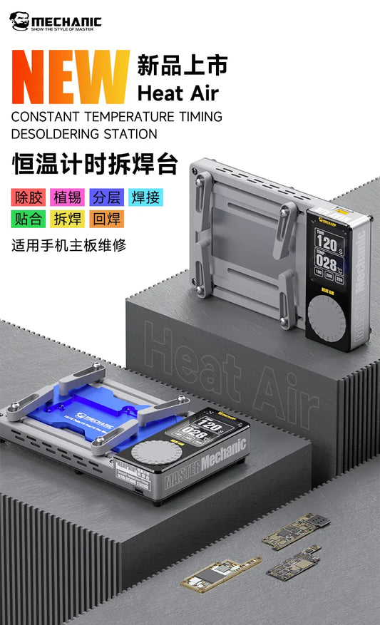 MECHANIC HEAT AIR Preheating Platform For iPhone X-17 PM Motherboard Layered Chip BGA Stencil/Dot Matrix Board Repair Tool Kit Professional Repair Tools