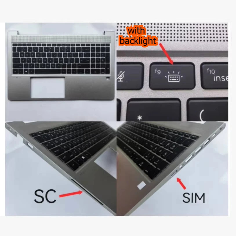 Cover case for HP Pro book 450 455 G8 ZHAN66 15 G4 HSN-Q31C lcd housing bezel frame topcase palmrest keyboard buttom hinge shell HP laptop repair parts