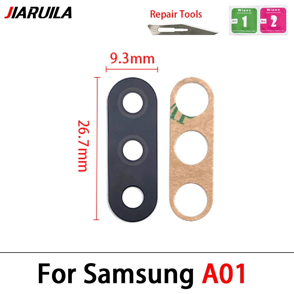 100Pcs/Lot, For Samsung A10 A20 A30 A50 A70 A10s A20s A30S A50S A21s A01 A11 A12 A21 A31 A51 A71 Rear Back Camera Glass Lens Samsung phone repair parts