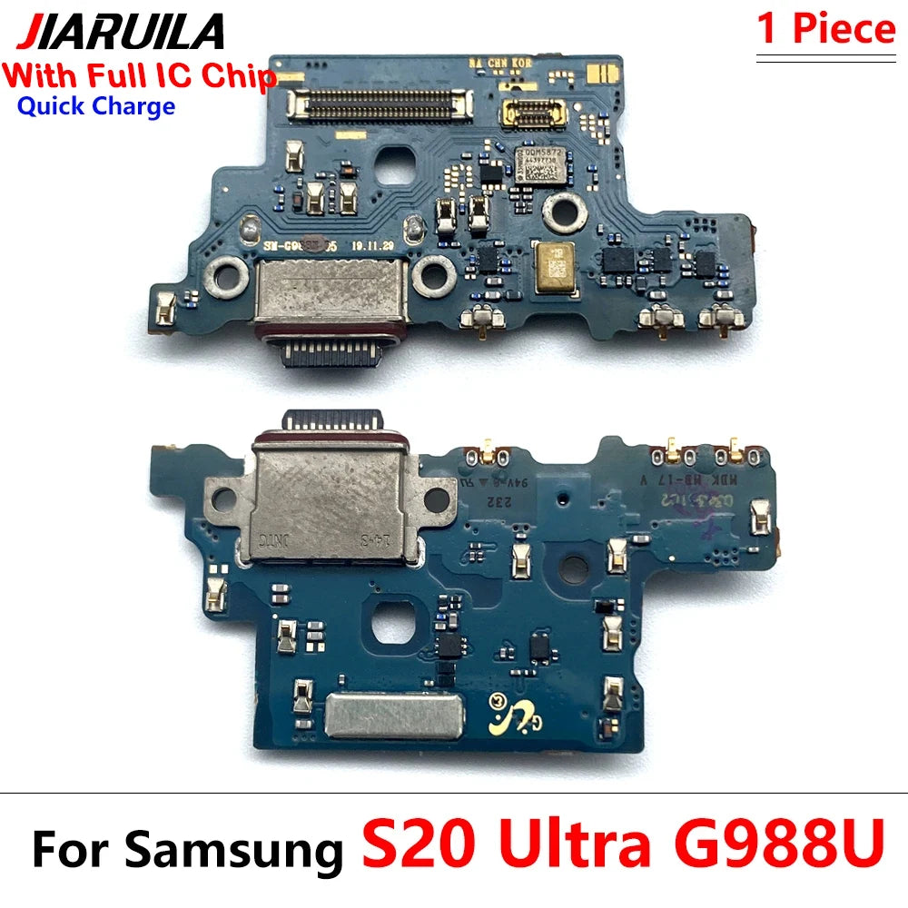 Dock Connector USB Charger Charging Board Port Microphone Flex Cable Board For Samsung S20 S21 Plus Ultra Fe 4G 5G G981B G986B Samsung phone repair parts