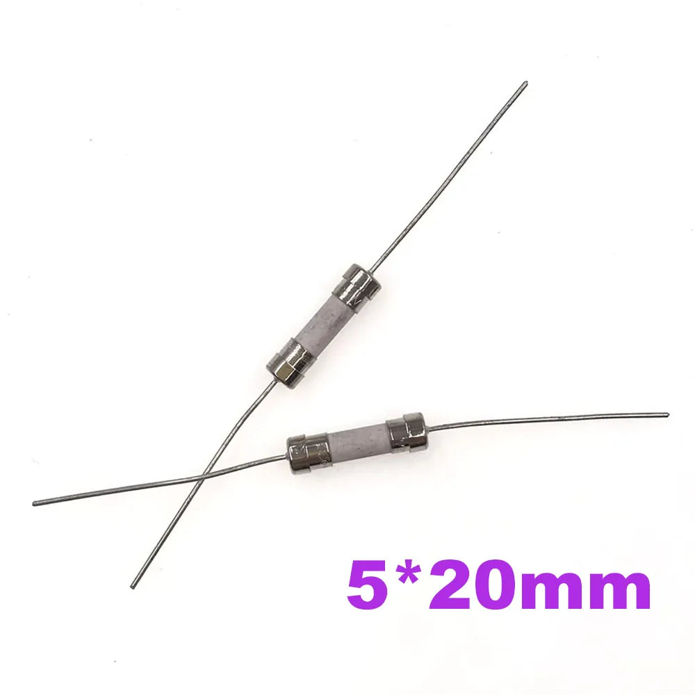 2-20PCS Fuse 5A Axial 250V T5A H 250V Fast Break Ceramic Fuse Slow Blow Tube Fuse With a Pin 20mmx5mm For PS4 Game console repair parts