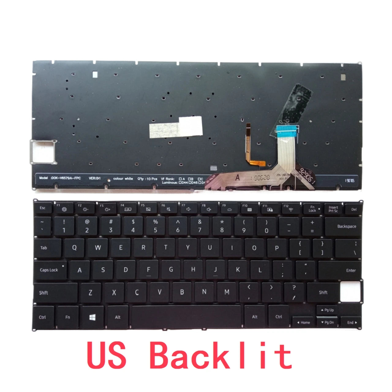New US Laptop Backlit Keyboard For Samsung NP730XBE NP730XBV DOK-V6579A Notebook PC Replacement SAMSUNG laptop repair parts