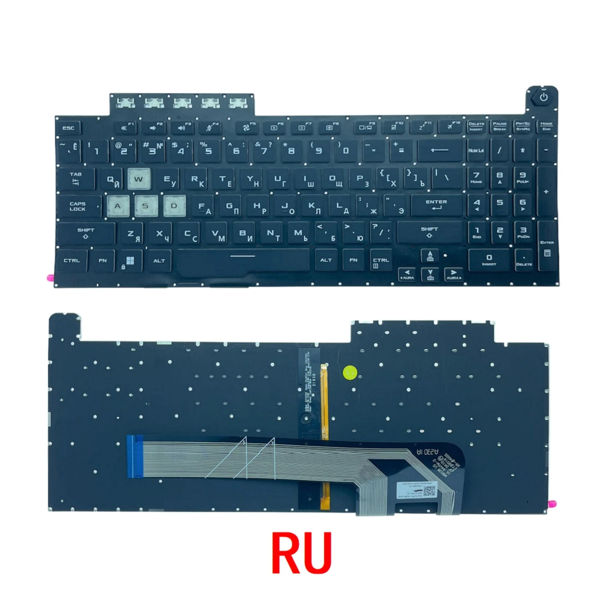 New US Russian Spanish RGB Keyboard For ASUS TUF Gaming F15 FX506 FA506 FA506Q FX506H FX506LI FX506LH F17 FX706 FA706 FX706LI ASUS laptop repair parts