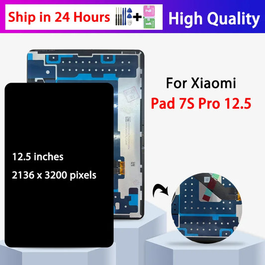12.5"inch New For Xiaomi Pad 7s Pro Display Touch Screen Digitizer Assembly For MI Pad7S Pro LCD Replacement Repair Tablet repair parts