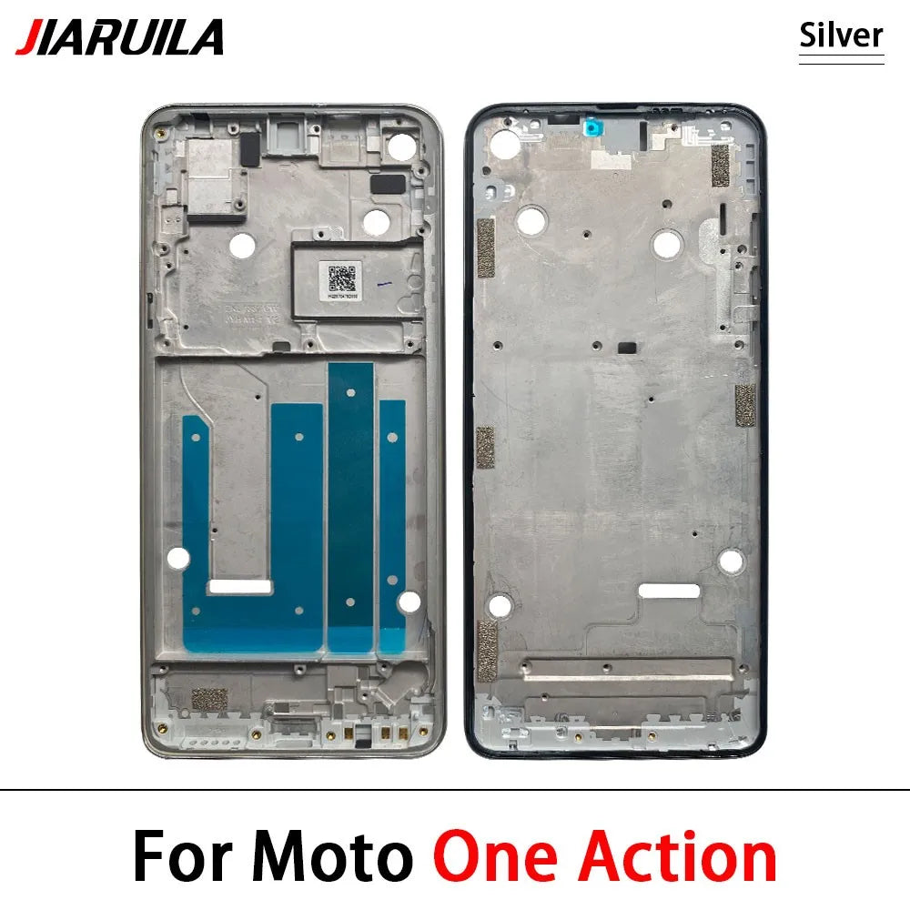 New For Motorola Moto One Action Visoin Fusion Plus Hyper Macro Front Housing LCD Display Bezel Middle Frame Motorola phone repair parts