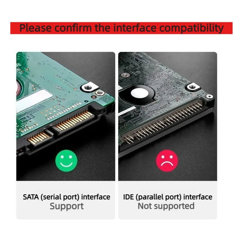 USB3.0 3.1 HDD Enclosure 2.5inch SATA SSD Hard Drive Case with 6Gbps Transfer Speed Mobile External Housing Harddisk Box typec Laptop Accessories