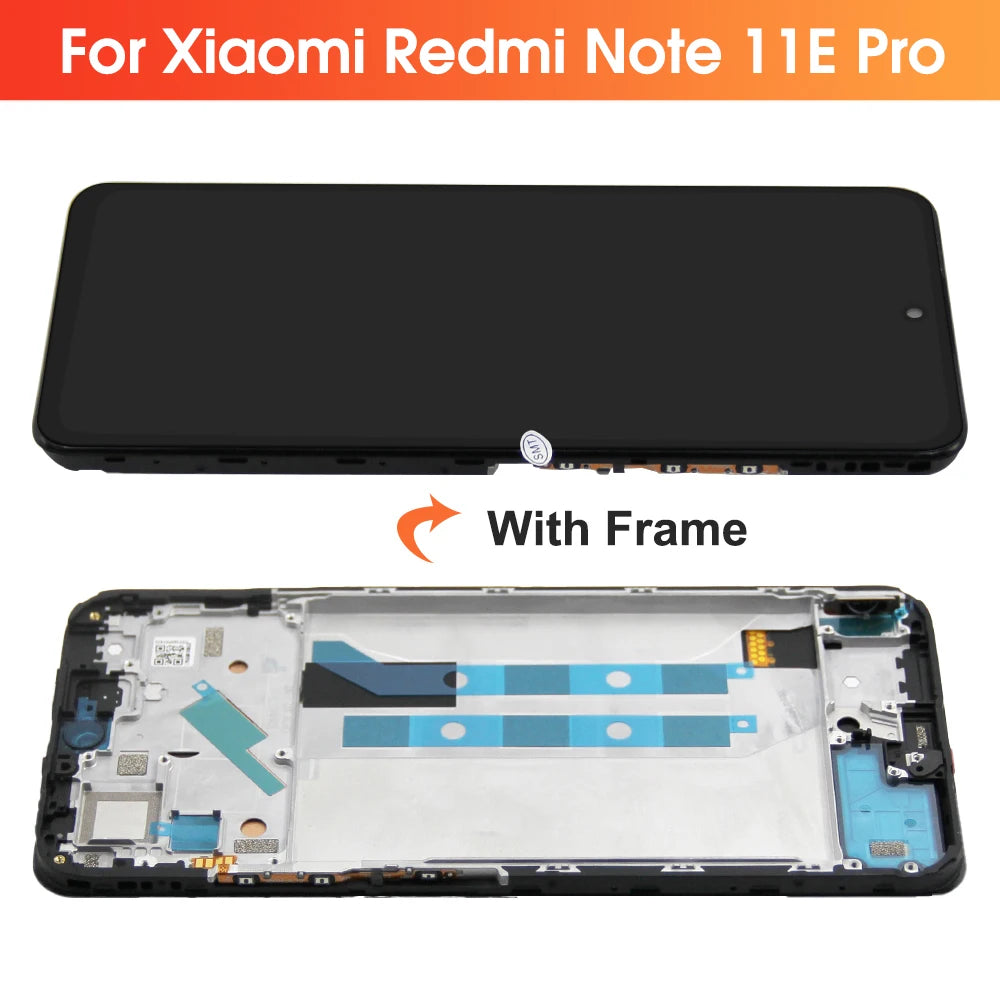 6.67" Screen for Xiaomi Redmi Note 11E Pro 2201116SC Lcd Display Digital Touch Screen with Frame Parts for Redmi Note11E Pro Xiaomi phone repair parts